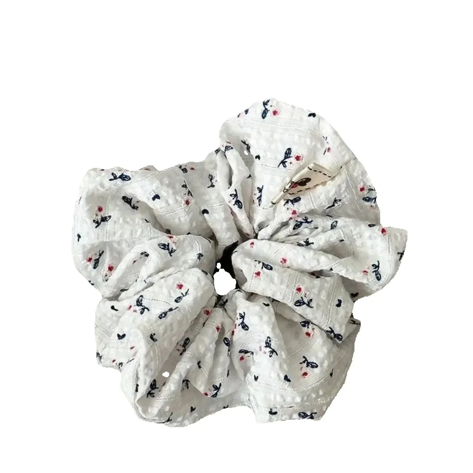 2 Stück literarische kleine Blumen-Pferdeschwanz-Haar-Accessoires, pastoraler Temperamentstoff, langlebige Ornamente, karierte Haargummis, cool und – Detail 6