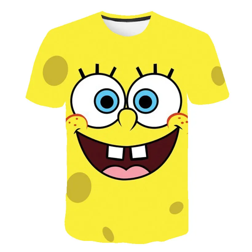 baby pink cotton t shirt Children's T-shirts baby clothes Kid boys girls SpongeBobs casual tops, Japanese anime cartoon games casual hip-hop style t shirt toddler girl	