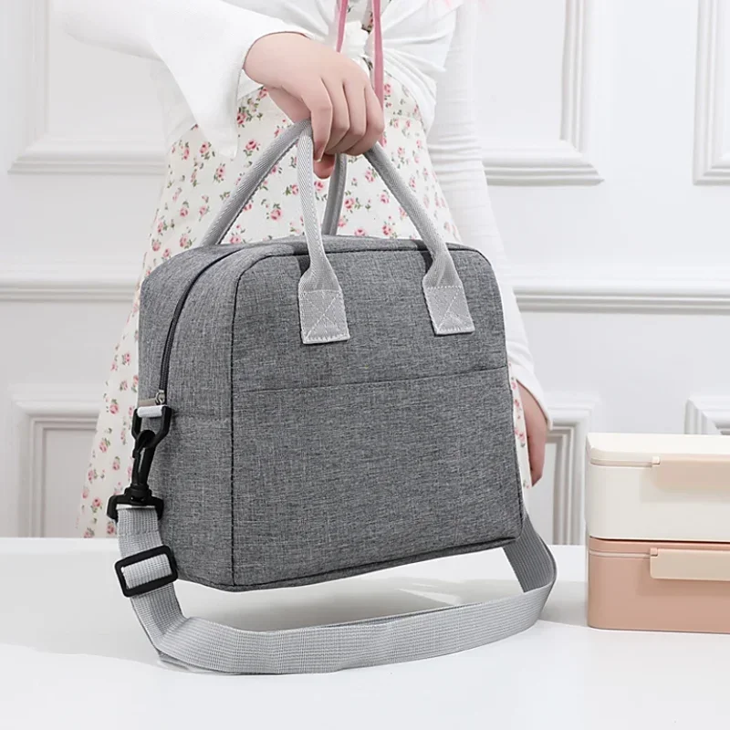 2026 Portable Lunch Bag Cooler Tote Hangbag Picnic Insulated Box Canvas Thermal Food Container Men Women Kids Travel Lunchbox