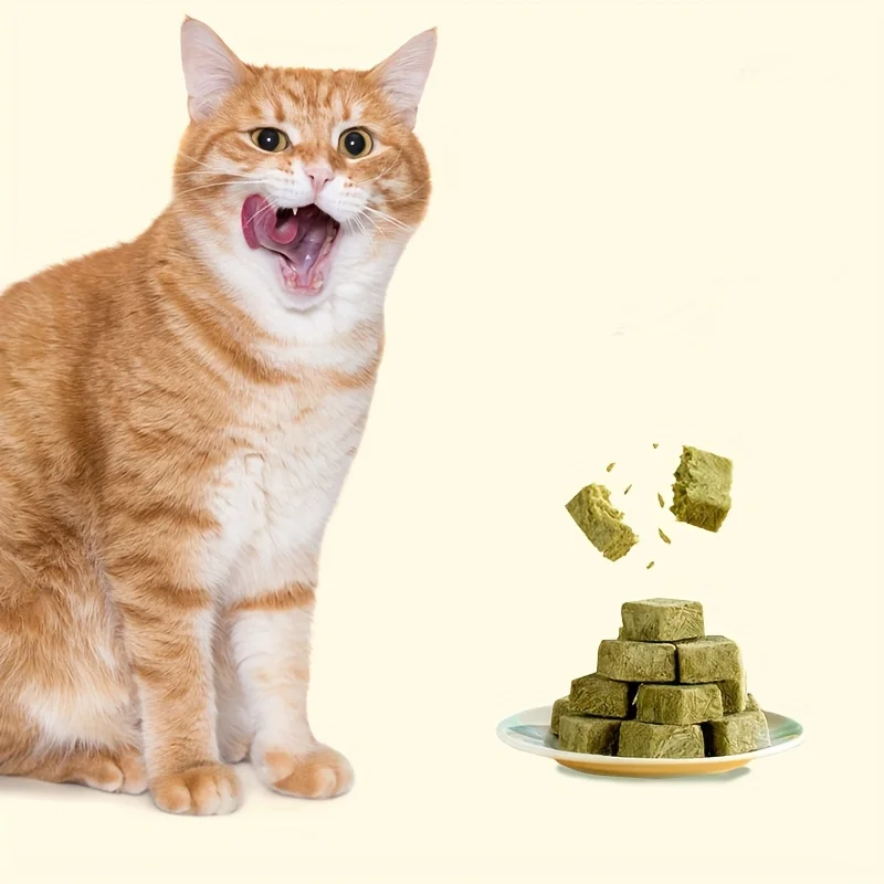 Pet Snacks Freeze Dried Cat Grass Bricks Adult and Young Cats Mild Hair Removal Hair Removal Balls