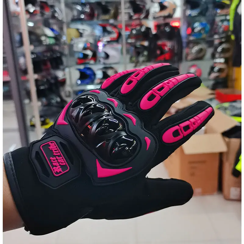 tela de toque luvas moto acessórios da motocicleta guantes cavaleiro antiderrapante luvas dedo cheio corrida equitação bicicleta