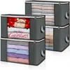 1/2Pcs Non-Woven Fabric Blanket Organizer Quilt Storage Bag Blanket Storage Bags Zipper Duvet Storage Cover Under Bed Storage 5