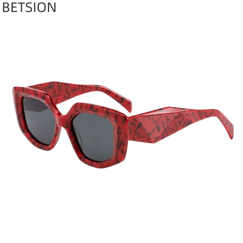 

BETSION Acetate Sunglasses Men Hand Made Custome Outdoor Driving UV400 Lenses Eyeglasses for Women Vintage Style Sun Glasses