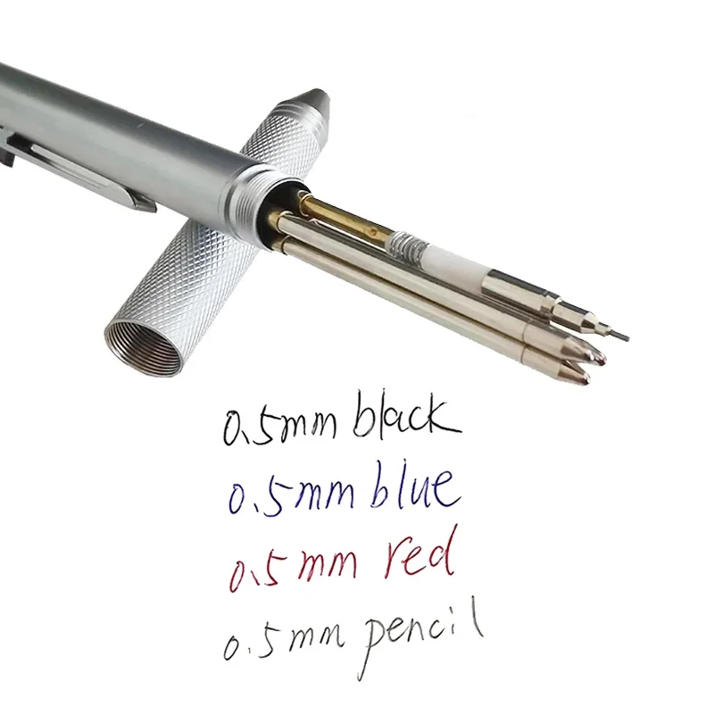 Multicolor Gravity Sensor 4-in-1 Ballpoint Pen and Mechanical Pencil Set