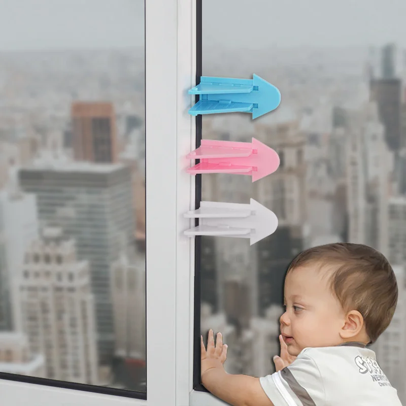 Sliding Door Sliding Window Lock Anti-Falling Child Baby Safety Lock Sliding Door Sliding Wardrobe Door Latch