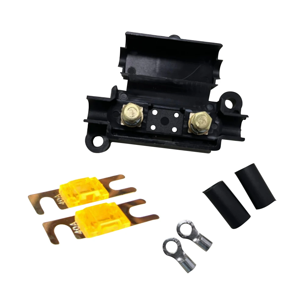Fuse Holder Fuse Box Holder 1Set Fuse Holder 20/30/40/50/60/80/100Amp Midi Fuse For Fork Type DC 12V 24V Car Air Conditioner Box Car Accessories