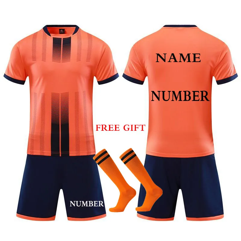 Children Football Jerseys Men Boys Soccer Clothes Sets Short Sleeve Kids Football Uniforms Adult Kids Soccer Tracksuit Jersey