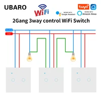 UBARO EU Standard 2 Way Wifi Smart Wall Switch Multi Control Voice Timer Sharing Function Works With Tuya App Home Improvemet - Image 4