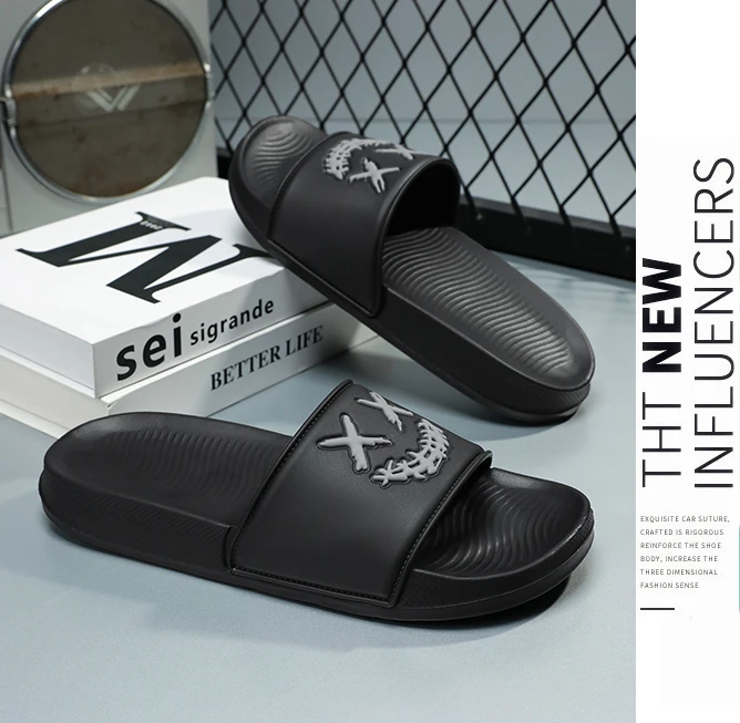 Herren-Hausschuhe Geräuscharme EVA Weiche Outdoor-Strandpantoletten Flache Sandalen Rutschfeste Weiche Flip-Flops Herrenschuhe Dicke Sohle Rutschfest – Detail 9