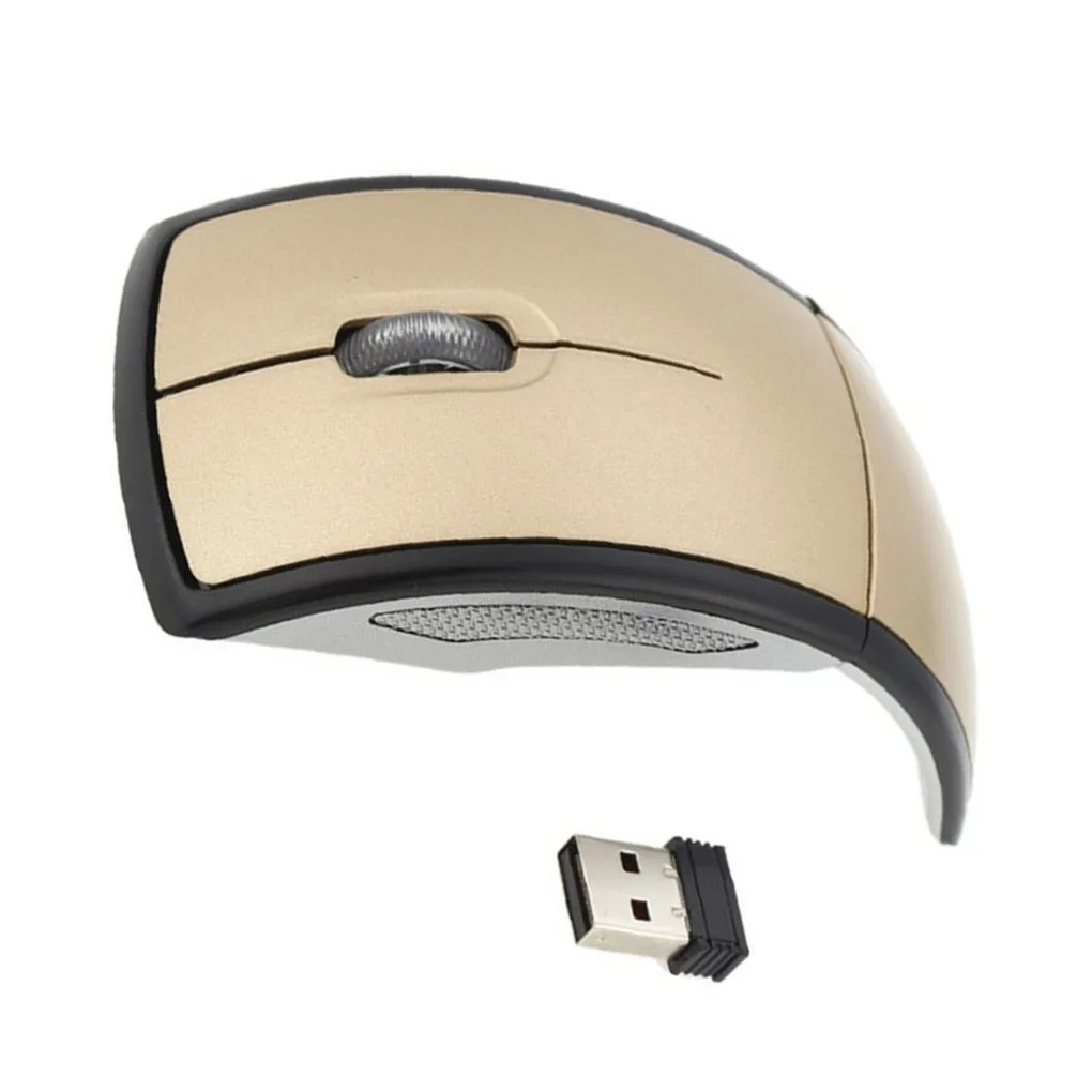 Ergonomic Wireless Folding Mouse with USB Mini Receiver