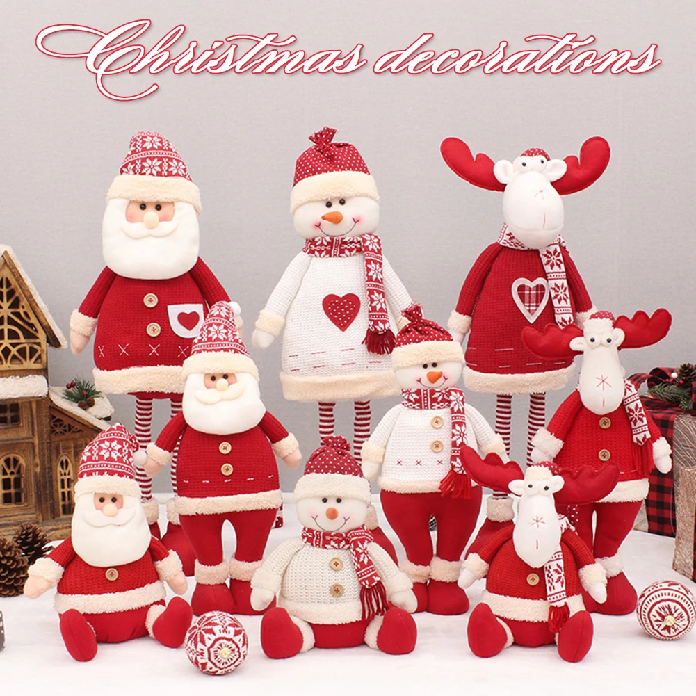 

Рождественские украшения для кукол Санта/Снеговик/олень, персонализированный праздничный декор для витрины, магазина, дома