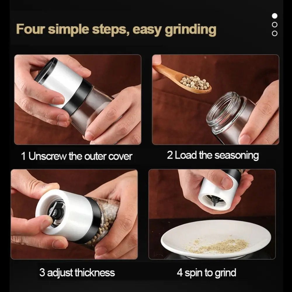 Pepper Mill Manual Salt and Pepper Grinder Adjustable Seasoning Tools Kitchen Accessories salt and pepper grinder,pepper grinder
