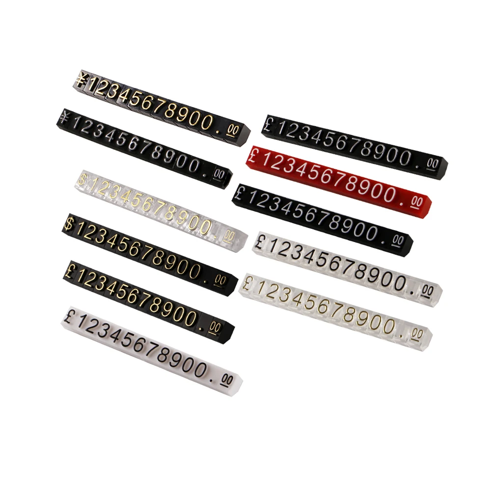 20 Pcs Price Label Number Labels Adjustable Tag Jewelry Tags for Pricing