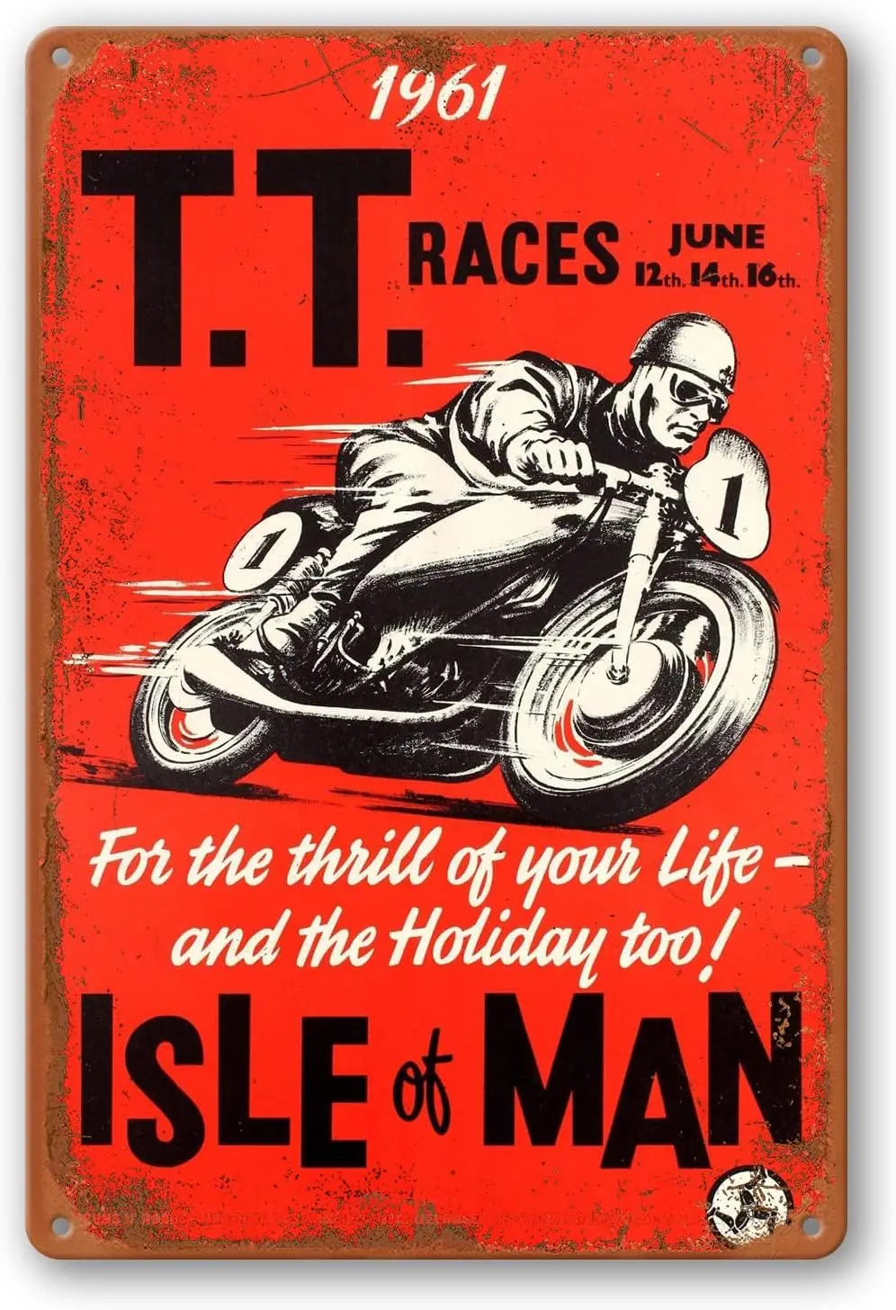 Tt Races Isle Of Man Moto Targa In Latta Poster Da Parete Vintage Retro Iron Painting Lamiera Targa In Metallo Per Bar Cafe Garage Home Gif