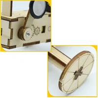 DIY Reptile Robot Electric Wooden Science Experiments Toys for Children Educational Handmade Assemble Toys Boys Girls 4