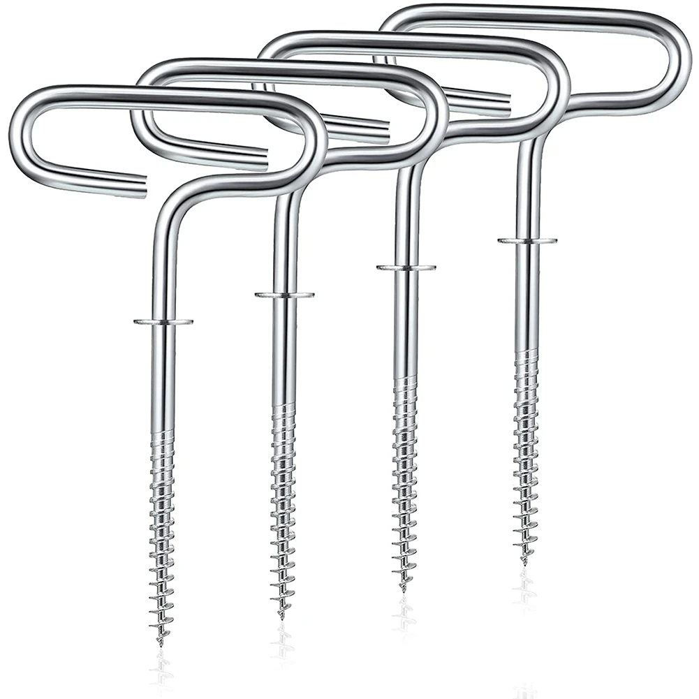 

Ice Fishing Shelter Anchor Ice Shanty Anchor Outdoor Camping Tent Threaded Tent Peg Winter Steel Ice Tent Accessories