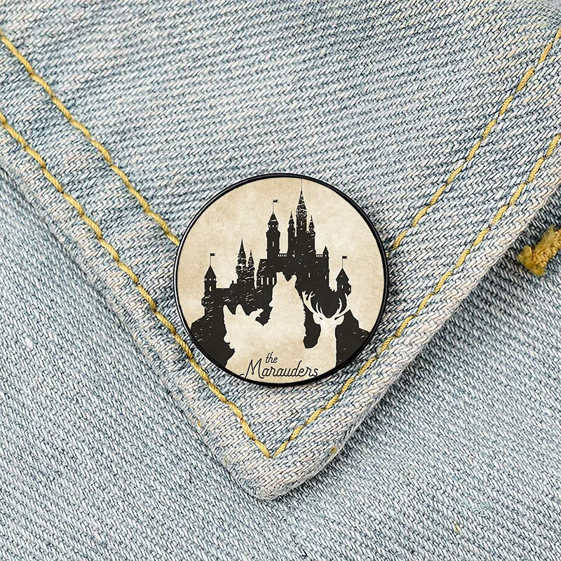 

The Marauders Castle Pin Custom Funny Brooches Shirt Lapel Bag Cute Badge Cartoon Cute Jewelry Gift for Lover Girl Friends