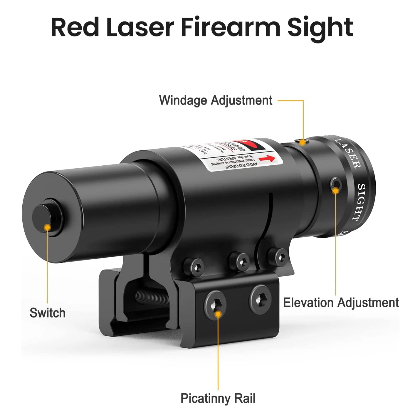 Tactical Red Dot Laser Sight Scope 11mm 20mm Adjustable Picatinny Rail Mount Rifle Pistol Airsoft Laser with Batteries