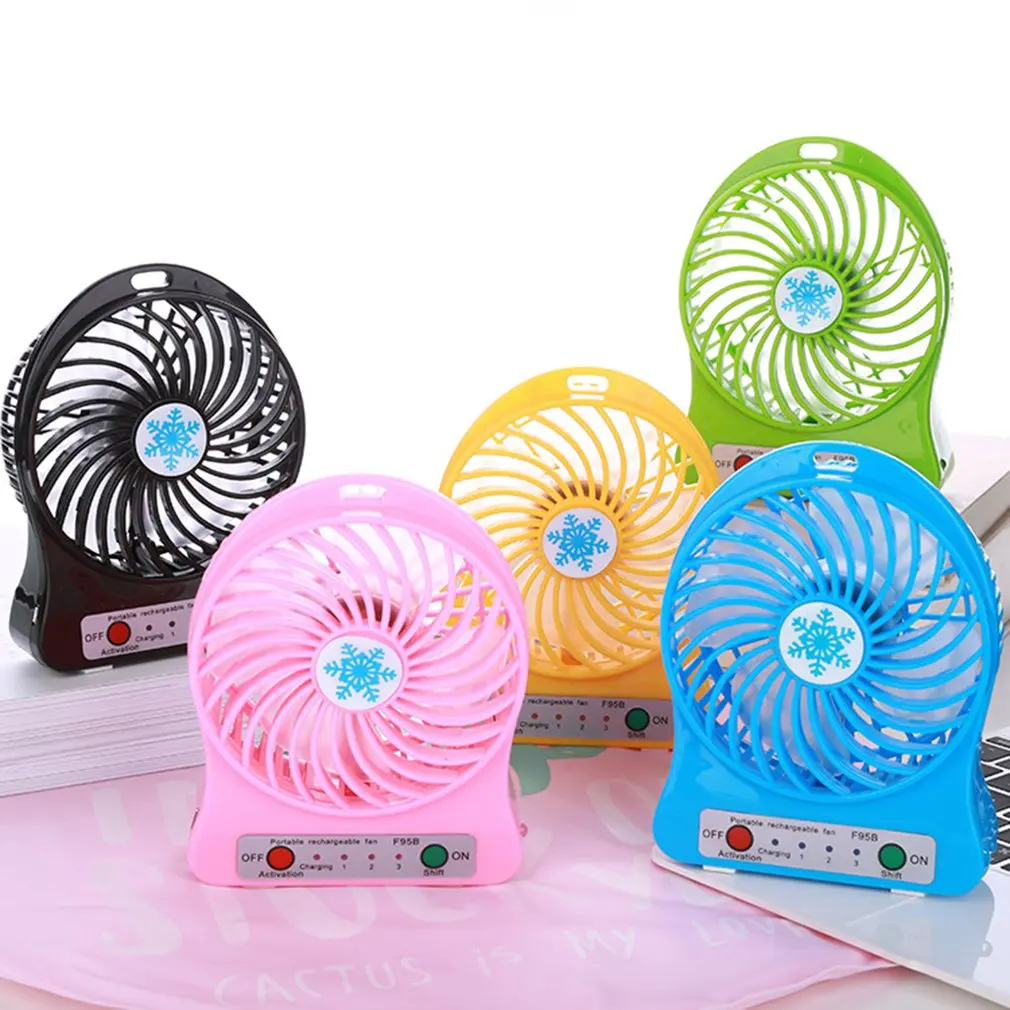 Hot Multifunctional Mini LED Fan Air Cooler USB Charging Desktop 3 Mode Speed Regulation Lighting Handheld Fan For Car Home