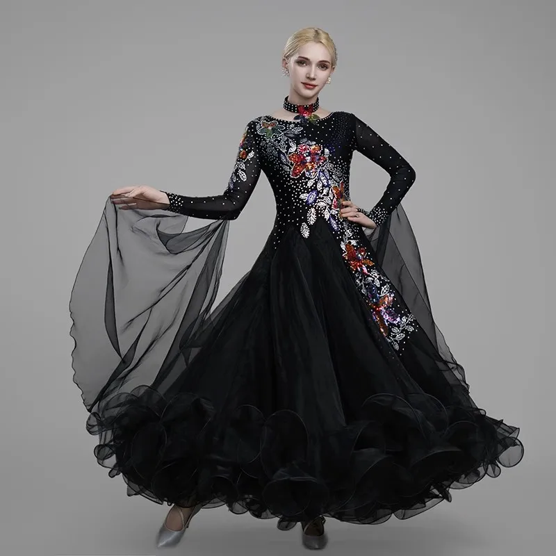 Ballroom Dance Competition Dress Women National Standard Modern Clothes Tango Waltz Stage Costumes High-end