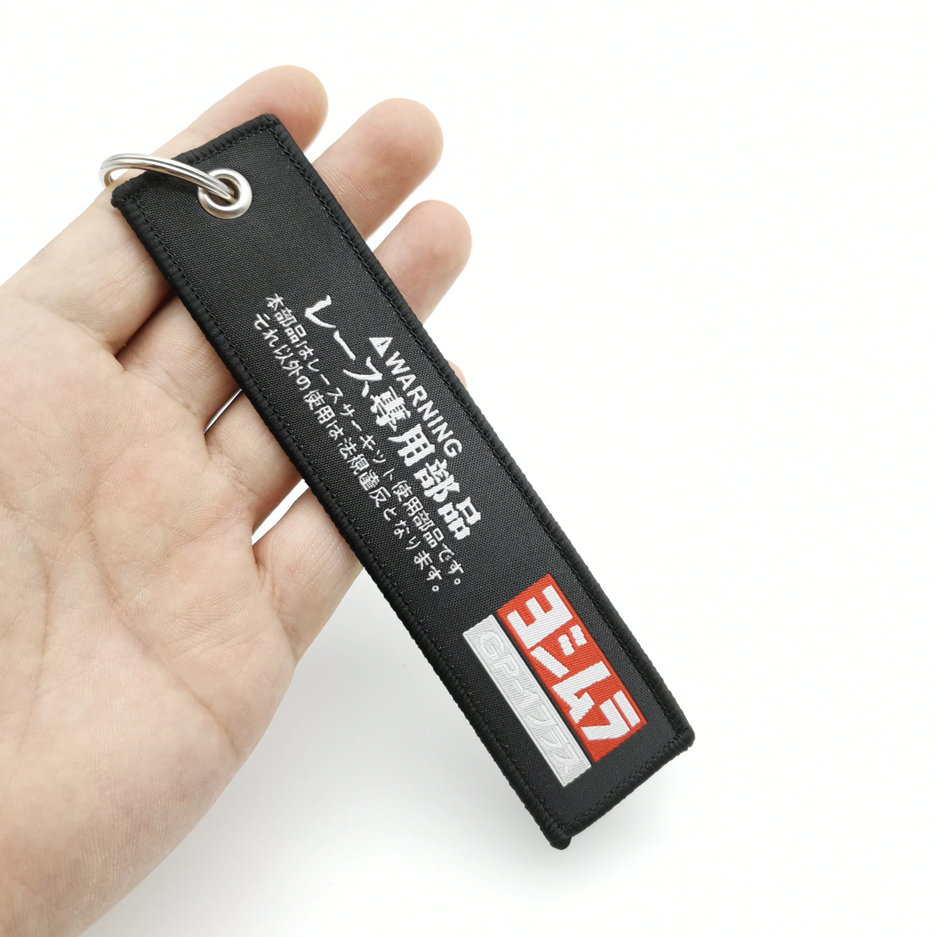 Jdm Style Car Keychain Embroidery Key Tags Motorcycle Racing Keyring Lanyard For Keys Backpack