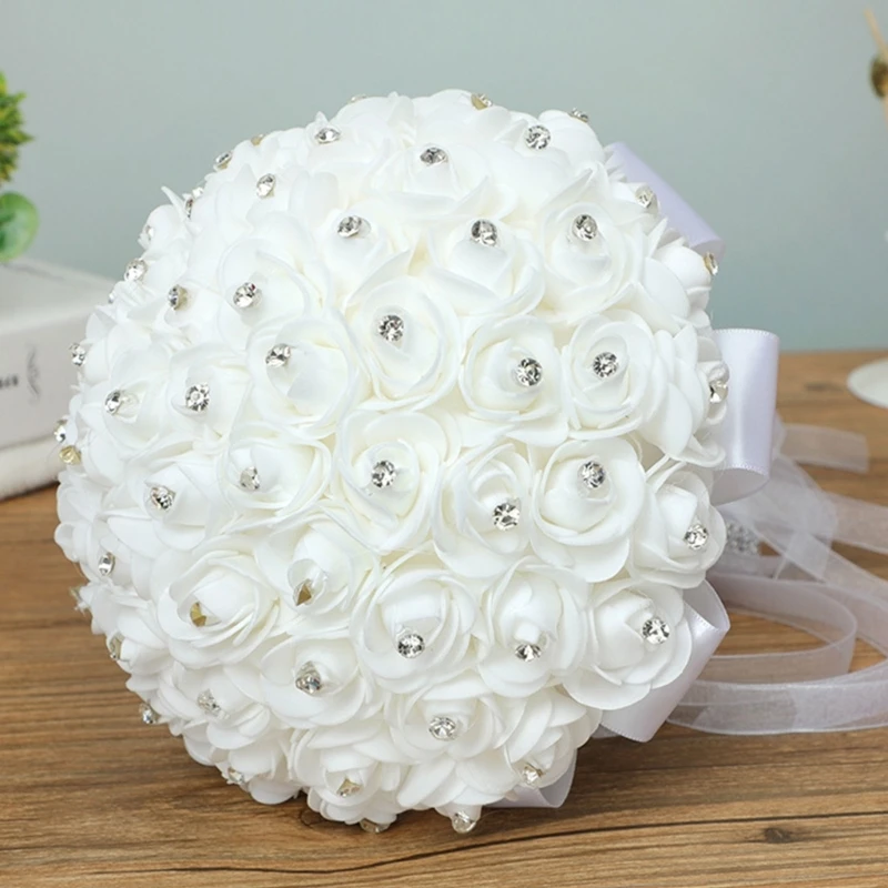 Artificial Flower Bouquet Simulation PE Foam Florals Ornament Decor for Wedding Flower Arrangement Decoration Gift