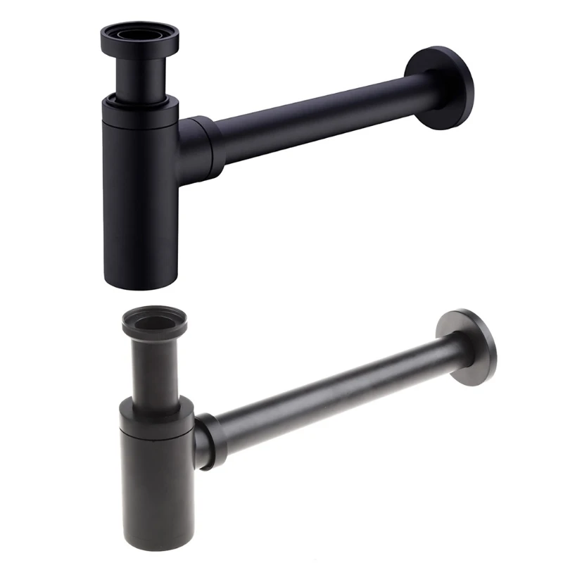 

Basin Sink Drain Sewer Downflow Pipe Bottle Trap Drain Deodorization Brushed Bla