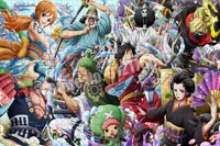300/500/1000 Pieces Jigsaw Puzzles Anime Totoro One Piece Luffy Series Cartoon Kids Enlighten Learning Educational Toys Gifts 2