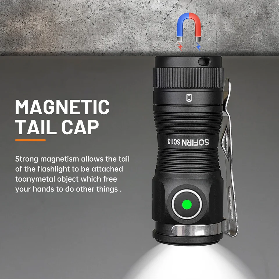 Sofirn SC13 519A 5000K Mini Powerful Led Light LED 1100lm 18350