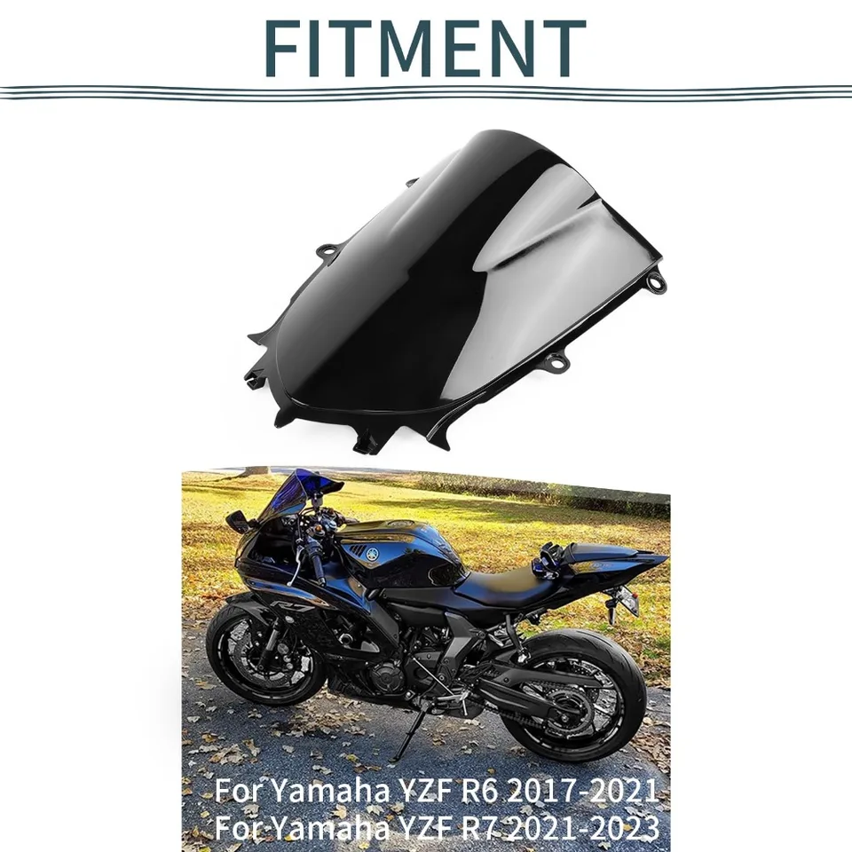 Yamaha R6 yzfr6 2017-2023 yamaha R7 2024 2021-2023 r7 액세서리 오토바이 앞 유리 윈드 스크린  스크린 액세서리 - AliExpress