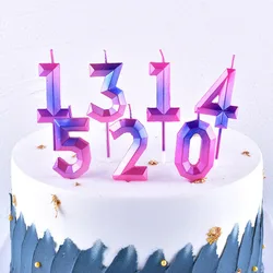 Colorful Number 0-9 Happy Birthday Cake Candles Topper Decor Party Supplies Decor Candles DIY Home Decor Supplies Number Candle