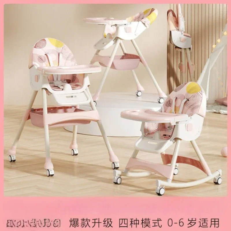 Can Sit and Lie Down Upgraded Baby Dining Chair with Foot Pedal Convenient Dining Table and Chair for Babies To Eat