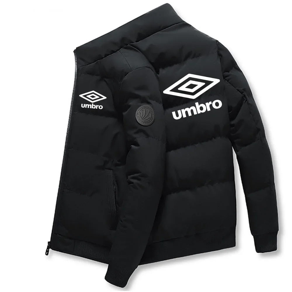 

Мужские и женские зимние куртки Umbro, плотная и теплая ветровка с воротником-стойкой, однотонная Повседневная ветровка, модная