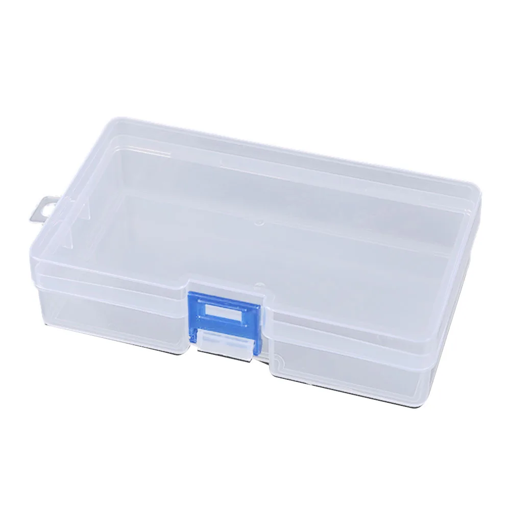 Storage Latch Box 14.4cm*8.4cm*3.4cm Plastic Transparent Square EmptyBox Jewelry Fishing Gear Cosmetics Hardware Pieces Tools 2