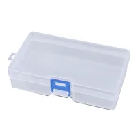 Storage Latch Box 14.4cm*8.4cm*3.4cm Plastic Transparent Square EmptyBox Jewelry Fishing Gear Cosmetics Hardware Pieces Tools 2