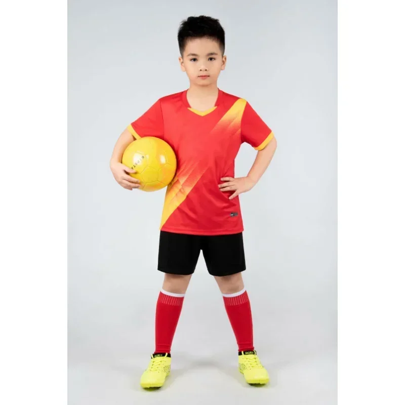 Football Jersey Set Soccer Uniform Boys Football Jersey tracksuit Child Soccer Sports Uniforms Kids Play Ball Sportswear Kits vest children's football suit Socks