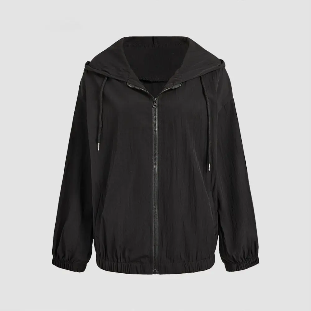 Comfortable Drawstring Long Sleeved Hooded Loose Thin Sunscrean Hooded Cardigan Clothing Korean Ins Sweatshirts for Women Women