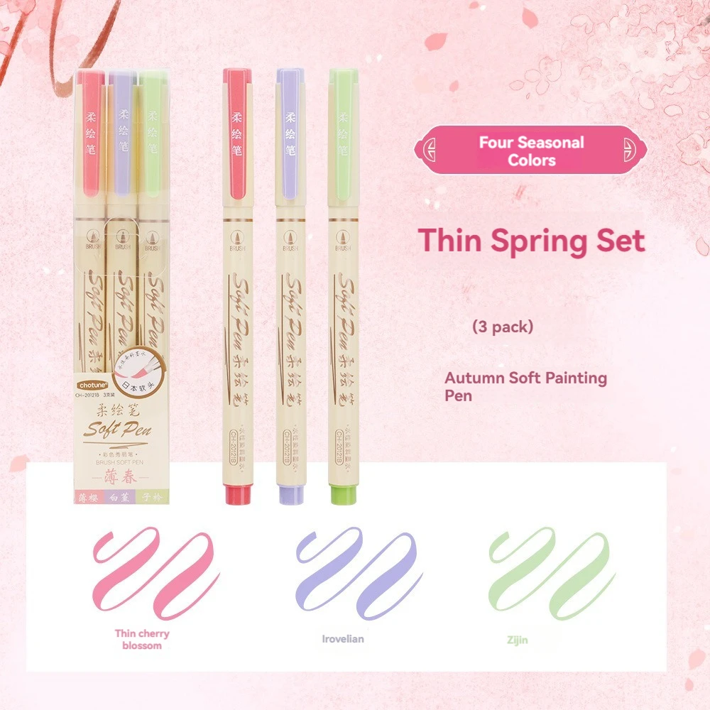 Vibrant Retro Lettering Art Marker Set - Multicolor Soft Brush Tips for Calligraphy & Aesthetic Creations