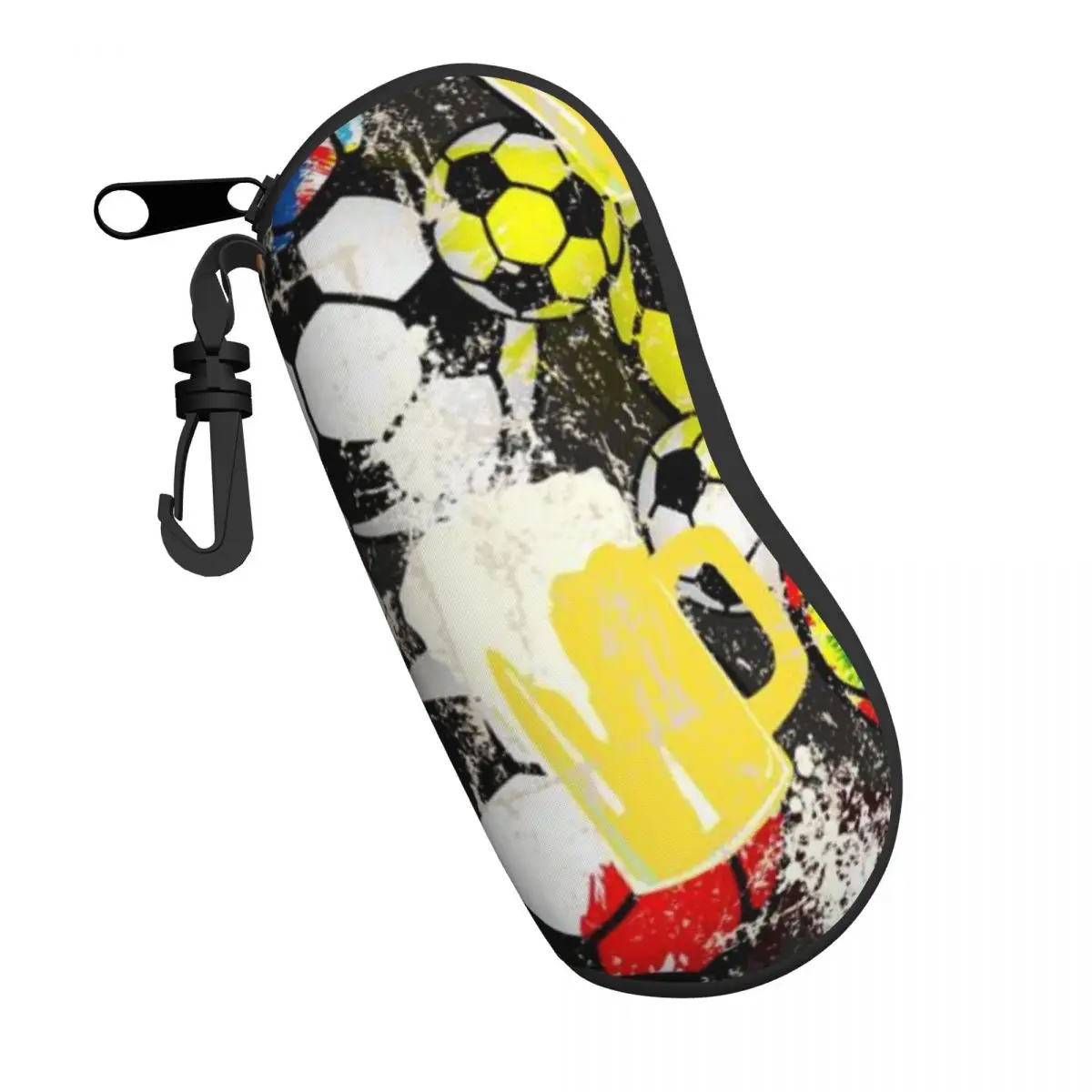 

Eyewear Case Cover Sunglasses Soft Case Soccer And Beer Glasses Box With Zipper Eyeglass Case Protector