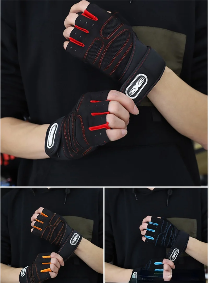 Description Picture 6 of itemGym Gloves Fitness Weight Lifting Gloves Body Building Training Sports Exercise Cycling Sport Workout Glove for Men Women M/L/XL