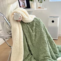 Soft Woolen Blanket for Bedding and Sofa, Warm Lamb Velvet Flannel Cover Blanket for Office, Air Conditioning and Nap 4