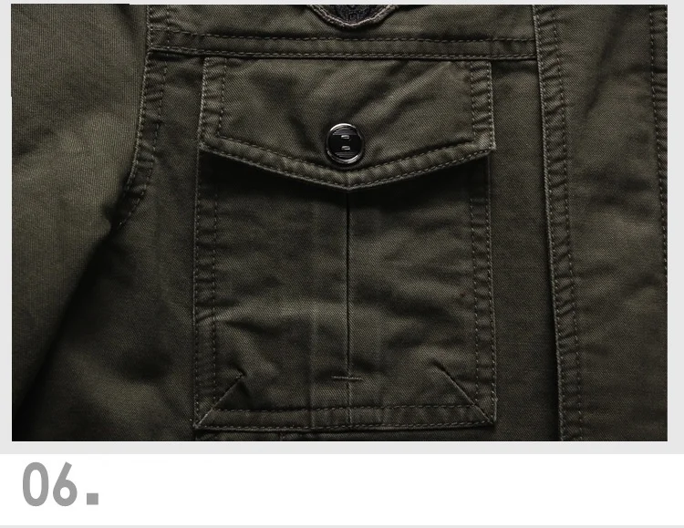 2024 New Cotton Jacket Men's Wild Hunting Windproof Multi-Pocket Work Jacket Autumn Casual Army Green Mountain Climbing Coat 4