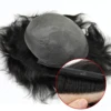 Beeos TJNG 6 inches 0.03-0.04mm Super Thin Skin Men Toupee Hair System Human Hair Protesis Capilar Hombre Pelo Humano 1