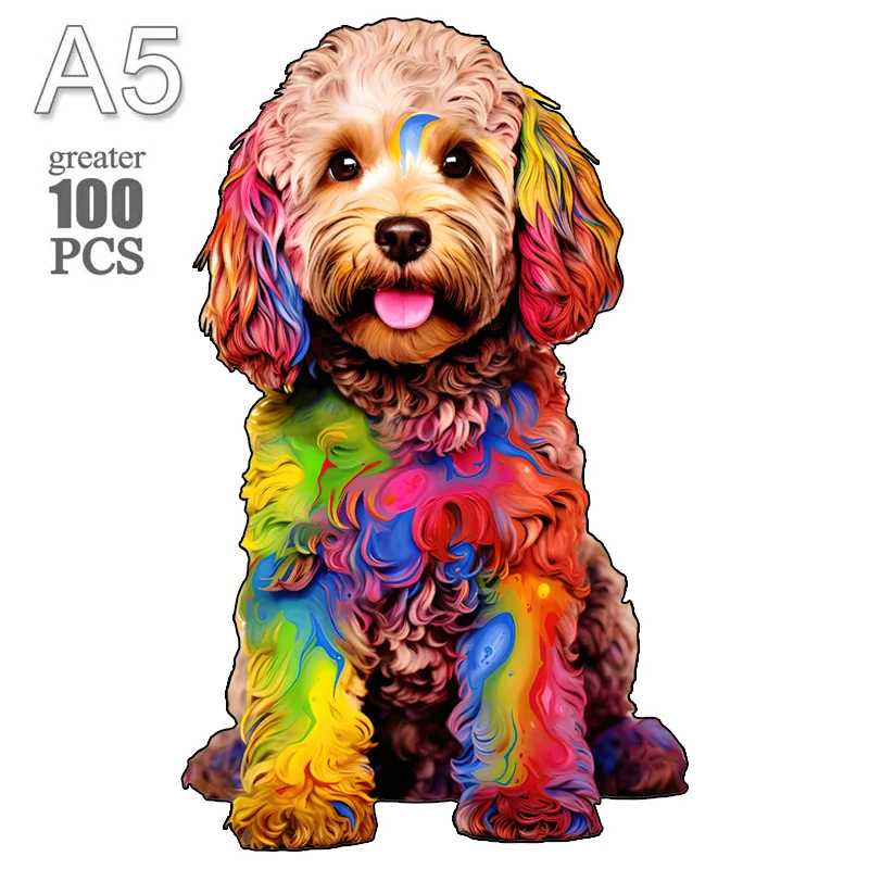 3D Puppy Wooden Jigsaw Puzzle - Premium Animal Puzzle Gift in Boutique Box