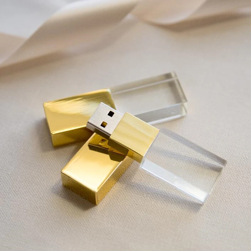 Taxa de Logotipo Nova Elegante Ouro Rosa Quente Cristal Rosa Usb 2.0 Memória Flash Vara Pen Drive - Imagem 4
