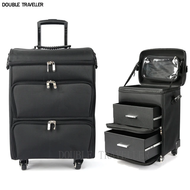 New Professional Mackup Rolling Luggage Spinner Cosmetic Case  Multi-function Trolley Carry On Suitcases Wheel Cabin Travel Bag -  AliExpress