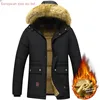 Thickened Fleece Lined Cotton Jacket for Middle-Aged And Elderly Men Warm Casual Style Men's Cotton Coat Outerwear