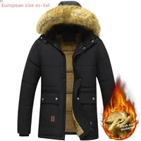 Thickened Fleece Lined Cotton Jacket for Middle-Aged And Elderly Men Warm Casual Style Men's Cotton Coat Outerwear