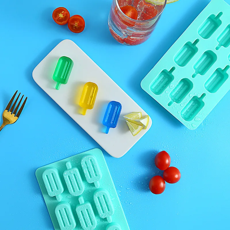DIY Design Popsicle Mold Homemade Ice Maker Summer Homemade Popsicles Ice Tray Silicone Grid Mold Kitchen Gadgets