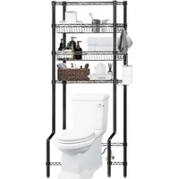 Bathroom Organizer Over The Toilet Storage, 4-Tier Metal Bathroom Over Toilet Storage Shelf Above Toilet Storage Rack 1